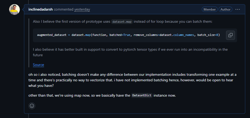 My explanation of not implement batched processing