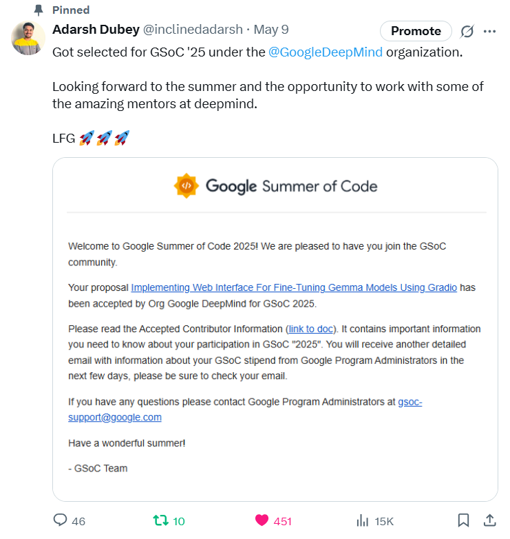 X announcement screenshot