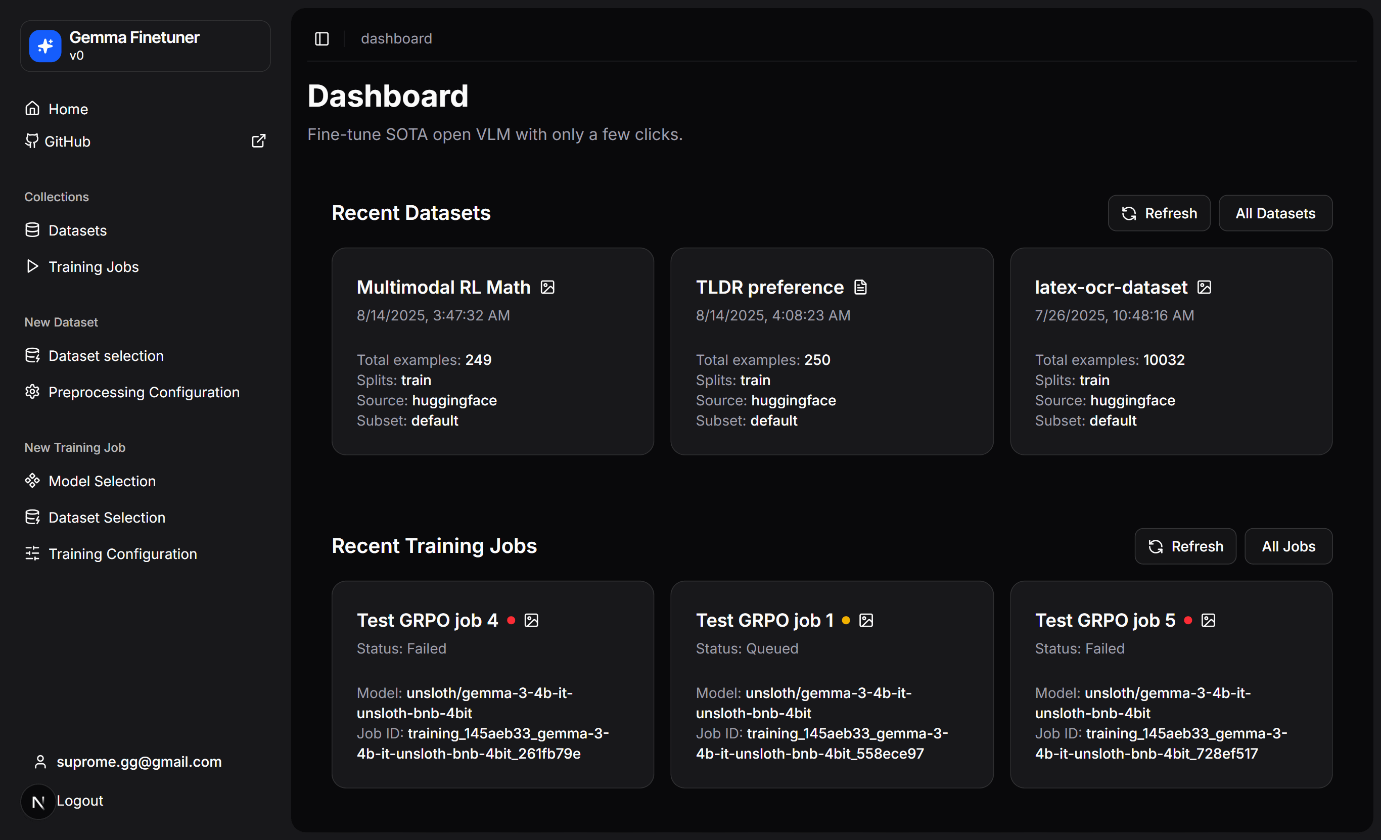 Gemma Finetuner Screenshot