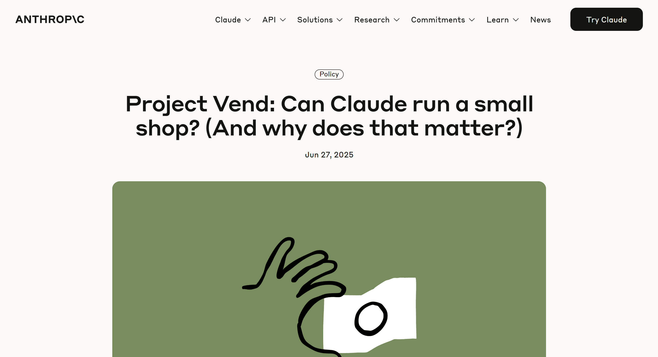 Project Vend Screenshot